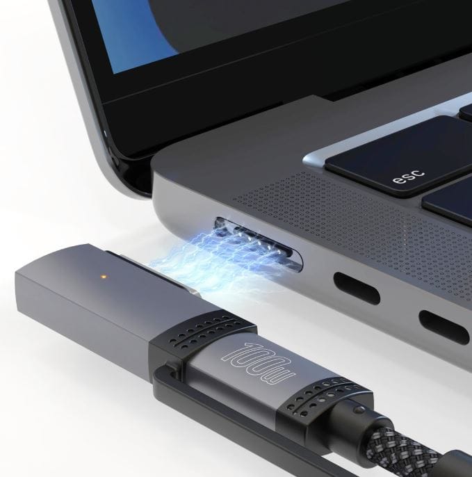 Kabel USB-C 4smarts Explorer ComboCord   100W 2m z adapterem MagSafe czarny