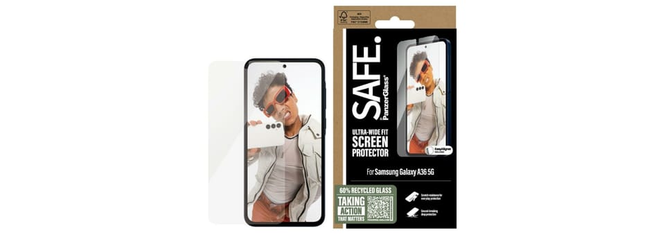 Szkło hartowane SAFE by PanzerGlass       Ultra-Wide Fit do Samsung Galaxy A36 5G