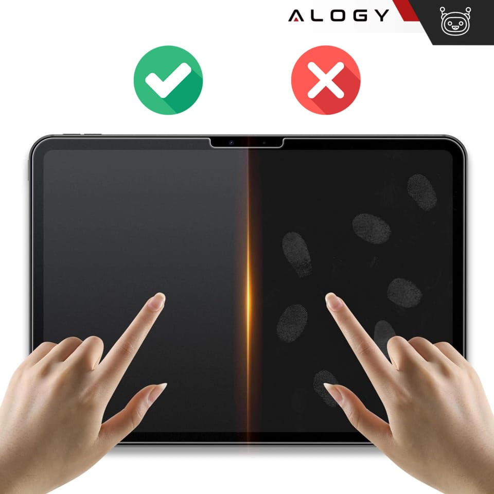 Matowe Szkło hartowane do Apple iPad Air 13" 2024/2025 Alogy Matte Paper-Like Screen Protector z ramką montażową