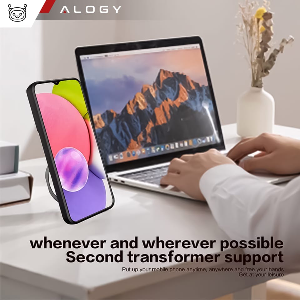 Etui do Samsung Galaxy S25 Ultra pancerne Slide Case Ring obudowa ochrona aparatu Alogy CamGuard Pro czarne