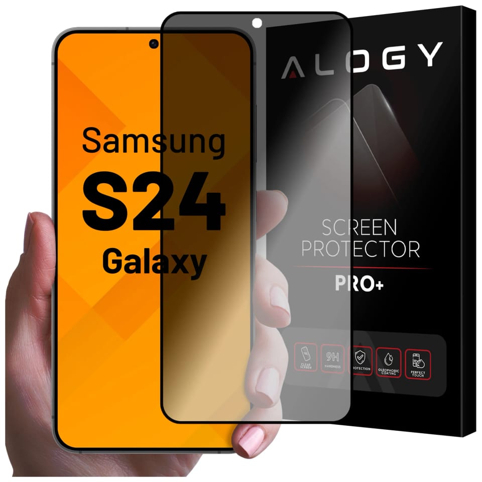 Szkło hartowane Prywatyzujące do Samsung Galaxy S24 matowa ochrona na ekran Alogy Privacy Glass