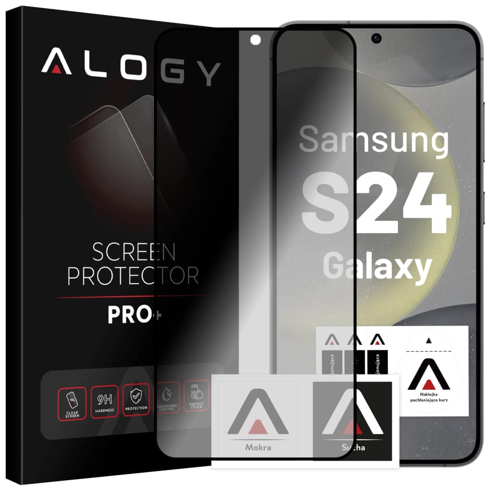 Szkło hartowane Prywatyzujące do Samsung Galaxy S24 matowa ochrona na ekran Alogy Privacy Glass