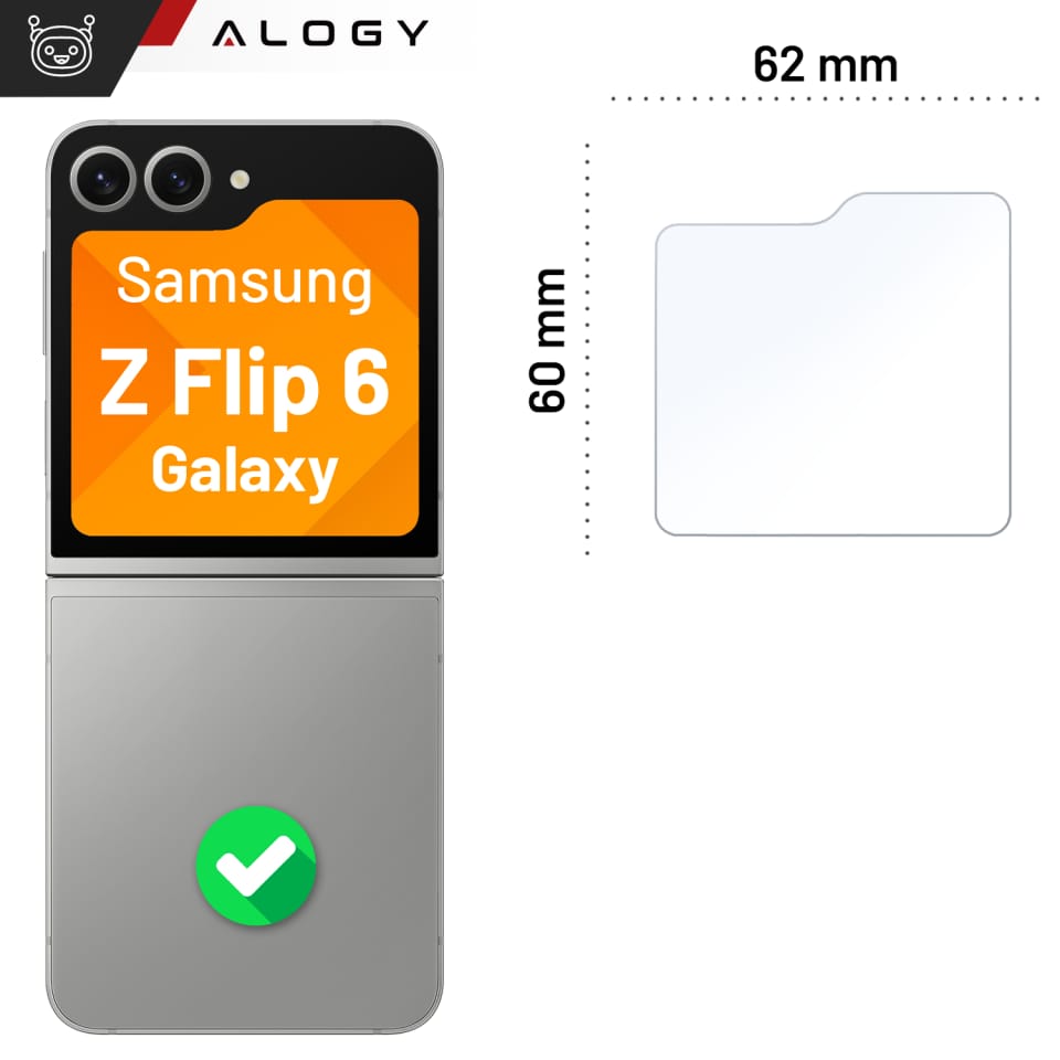 Szkło hartowane do Samsung Galaxy Z Flip 6 ochrona na ekran Alogy Screen Protector PRO+ na zewnętrzny ekran telefonu