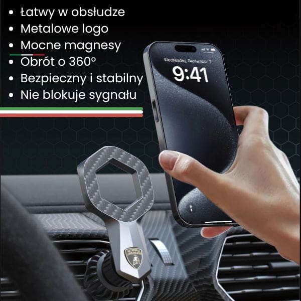 Magnetyczny Uchwyt Lamborghini Urus D8   do kratki czarny