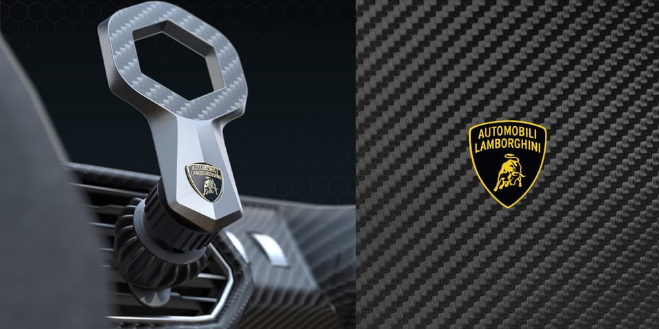 Magnetyczny Uchwyt Lamborghini Urus D8   do kratki czarny