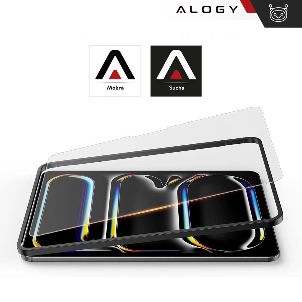 Matowe Szkło hartowane do Apple iPad Air 13" 2024/2025 Alogy Matte Paper-Like Screen Protector z ramką montażową