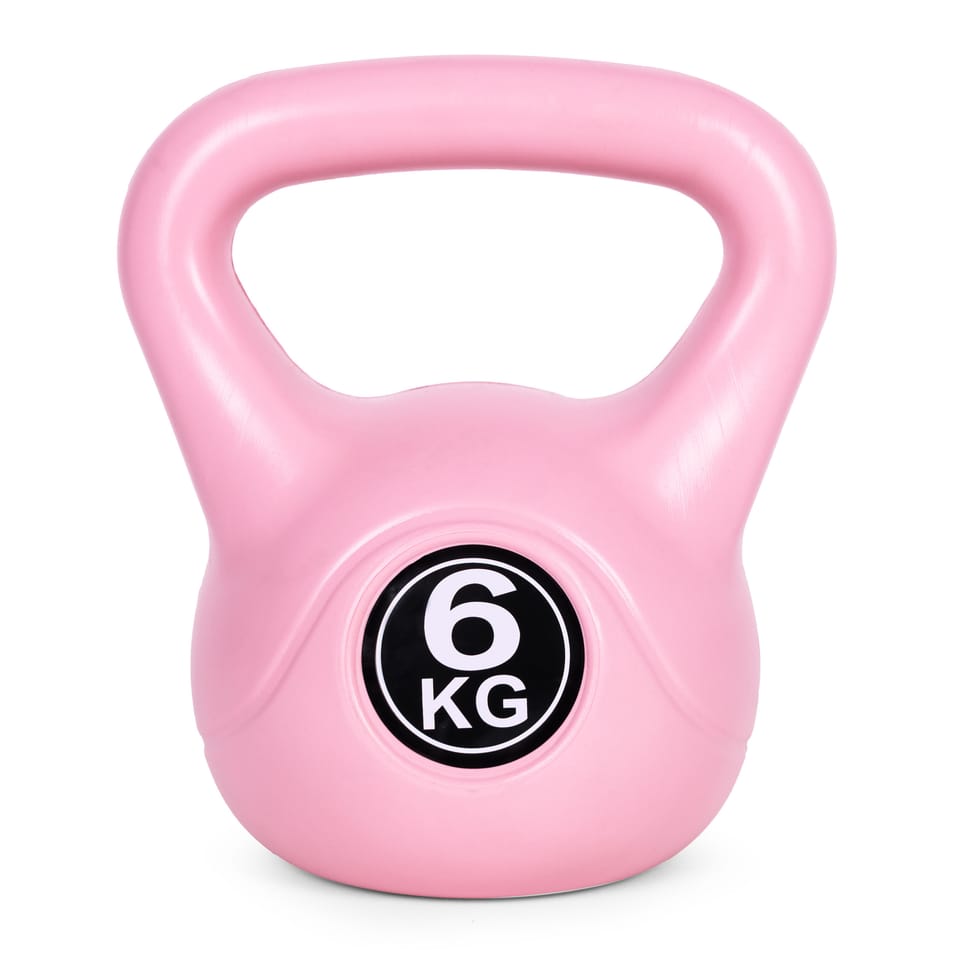 Kettlebell kettle 6 kg do ćwiczeń hantla kula odważnik obciążenie ciężar fitness różowy ModernHome