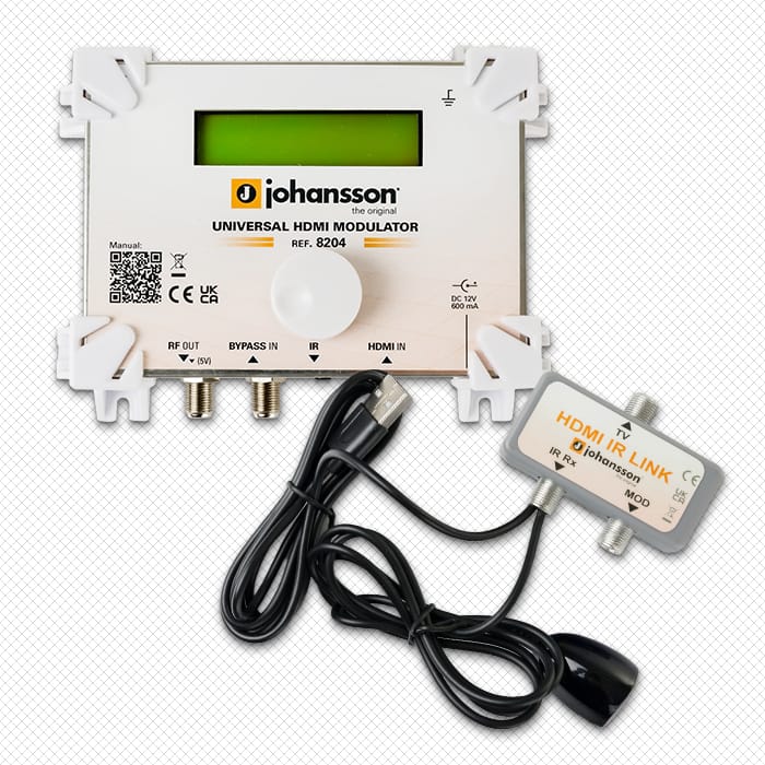 modulator hdmi DVB-C/T, konwerter hdmi na DVB-C/T, modulator hdmi full hd, johansson 8204 modulator, hdmi do telewizora DVB-C/T, transmiter hdmi DVB-C/T, przesyłanie hdmi przez antenę, modulator sygnału hdmi