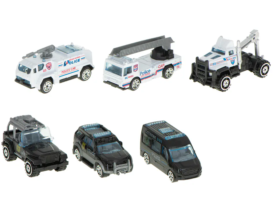 Transporter plane + 6 cars police side/front