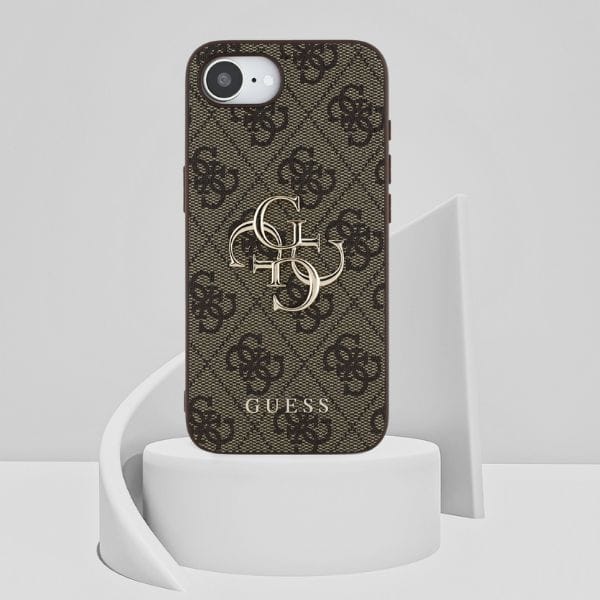 Etui Guess 4G Big Logo do iPhone 16e     brązowy