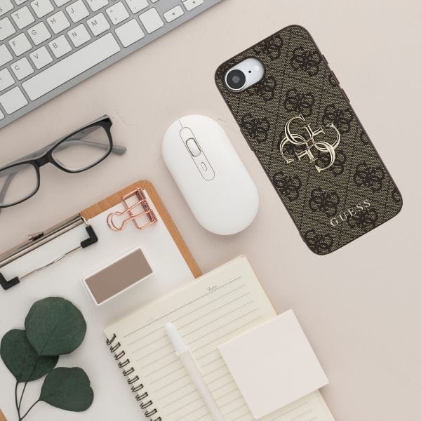 Etui Guess 4G Big Logo do iPhone 16e     brązowy