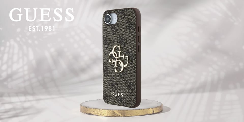 Etui Guess 4G Big Logo do iPhone 16e     brązowy