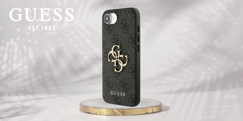 Etui Guess 4G Big Logo do iPhone 16e     czarny