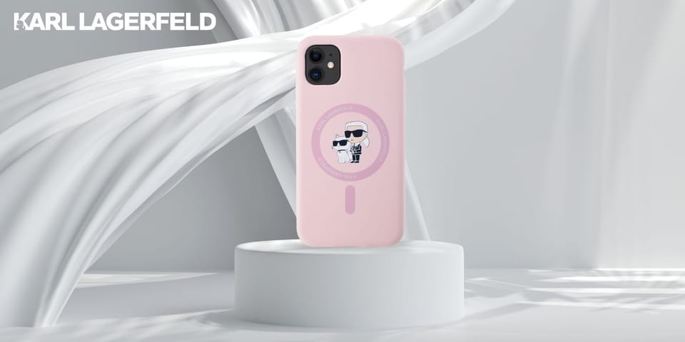 Etui Karl Lagerfeld Silicone             Karl&Choupette MagSafe do iPhone 11 różowy