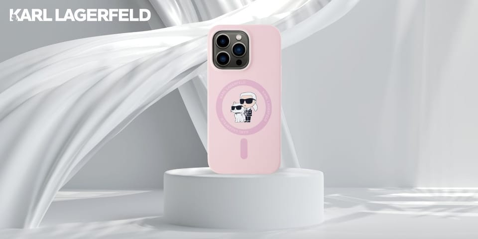 Etui Karl Lagerfeld Silicone             Karl&Choupette MagSafe do iPhone 14 Pro różowy