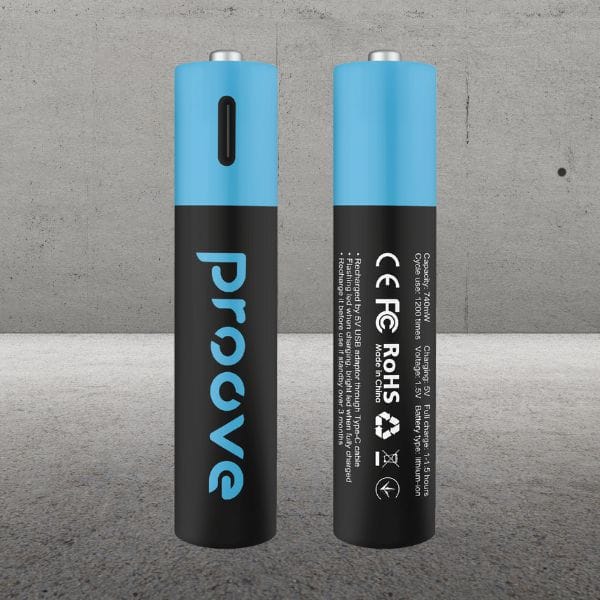 Proove Akumulatorki AAA 740mWh 2szt      czarny/black