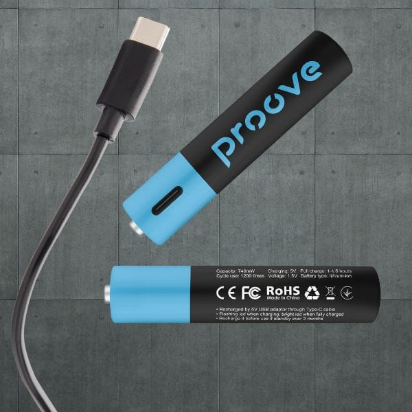 Proove Akumulatorki AAA 740mWh 2szt      czarny/black