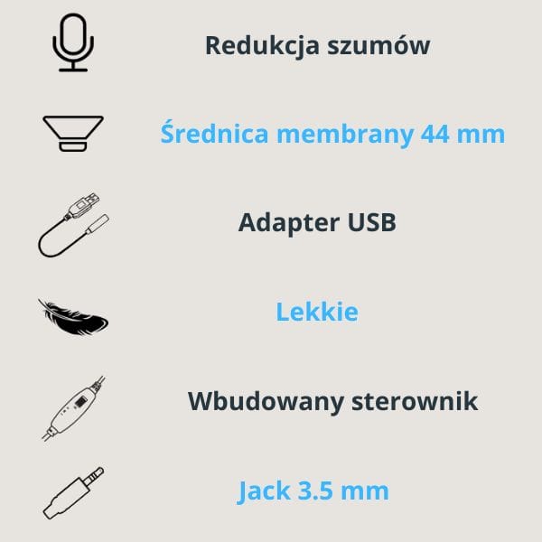 Słuchawki przewodowe Creative HS-230     z mikrofonem USB czarny