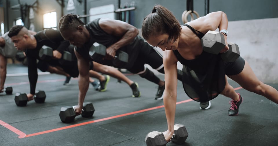 Hantle sześciokątne zestaw 2x5 kg ciężarki do ćwiczeń obciążniki fitness szare ModernHome