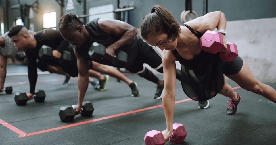 Hantle sześciokątne zestaw 2x5 kg ciężarki do ćwiczeń obciążniki fitness różowe ModernHome