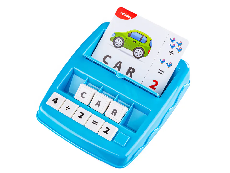 Educational Word Game 2in1 Match Letters, Learning English and Mathematics Learning Counting Flashcards