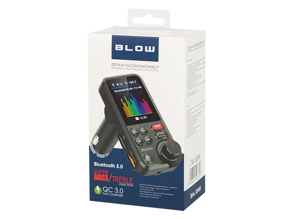 Transmiter FM Blow Bluetooth 5.0 +QC 3.0