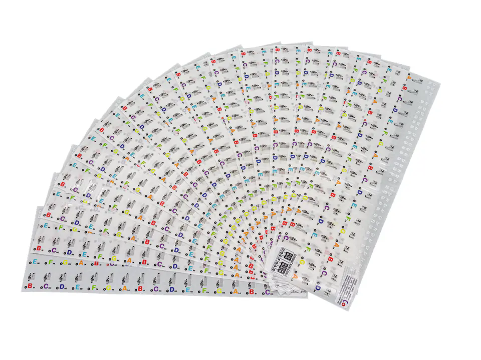 Stickers For Keys, Sheet Music For Keyboard, Piano, For Learning to Play COLOR