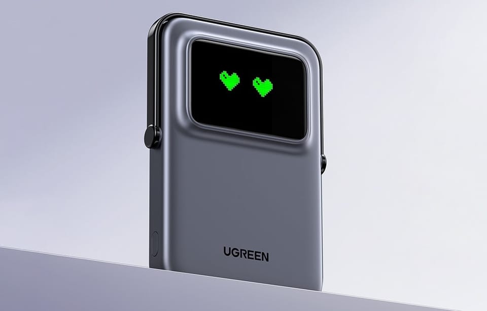 Powerbank magnetyczny 5000mAh Ugreen Uno PB571, USB-C (szary)