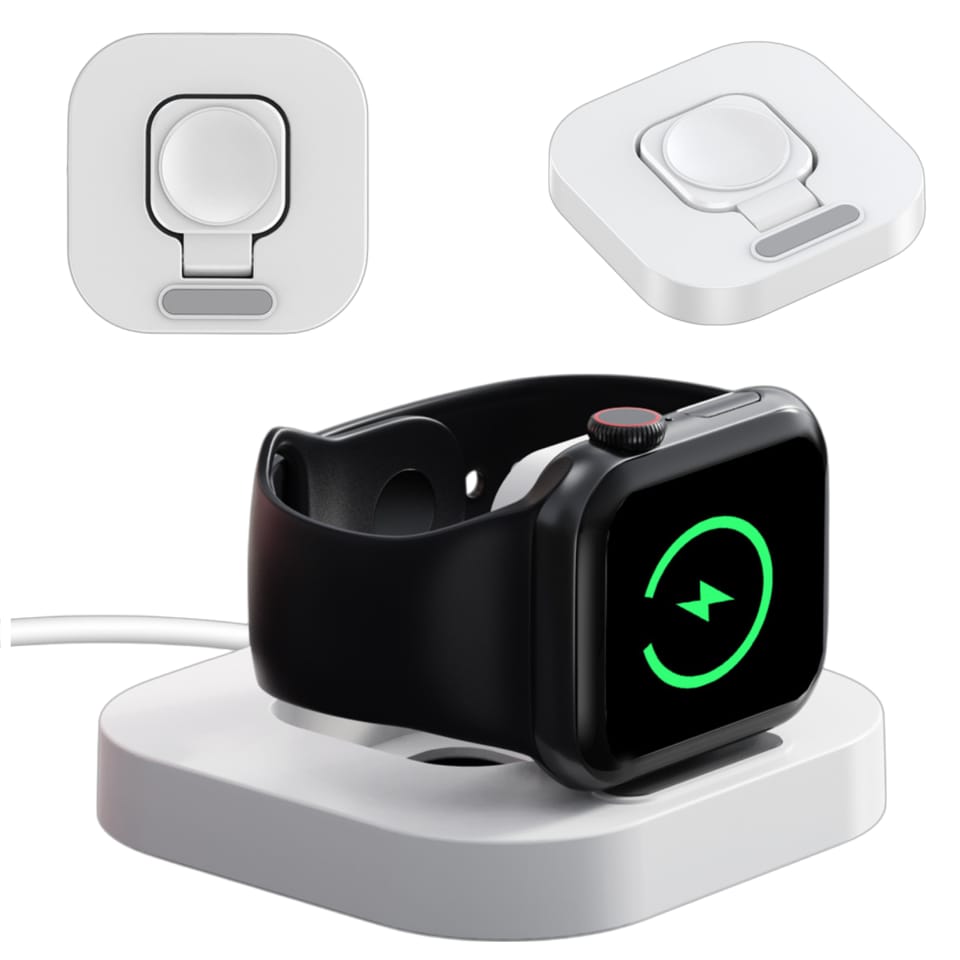 Mini ładowarka indukcyjna do ładowania Apple Watch USB Alogy Mini Stand Charger Biała