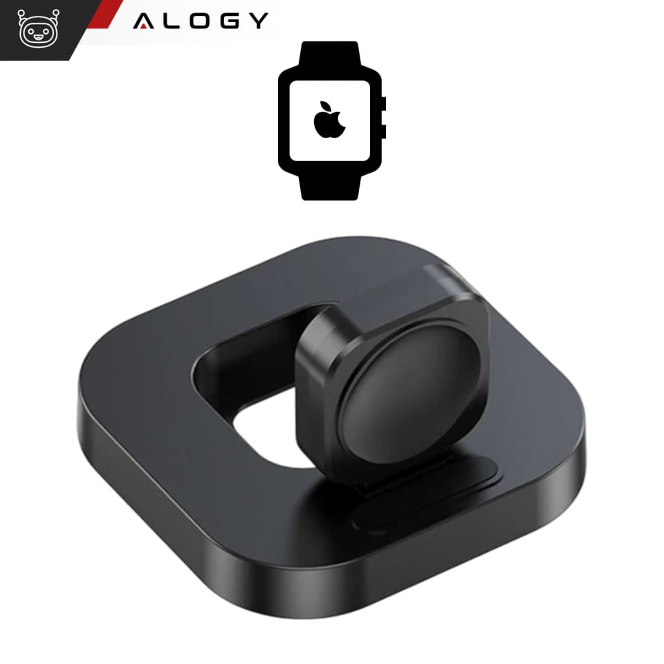 Mini ładowarka indukcyjna do ładowania Apple Watch USB Alogy Mini Stand Charger Czarna