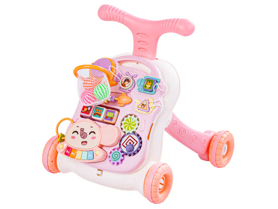 Chodzik Edukacyjny, Muzyczny Pchacz, Stolik BIAŁO-RÓŻOWY