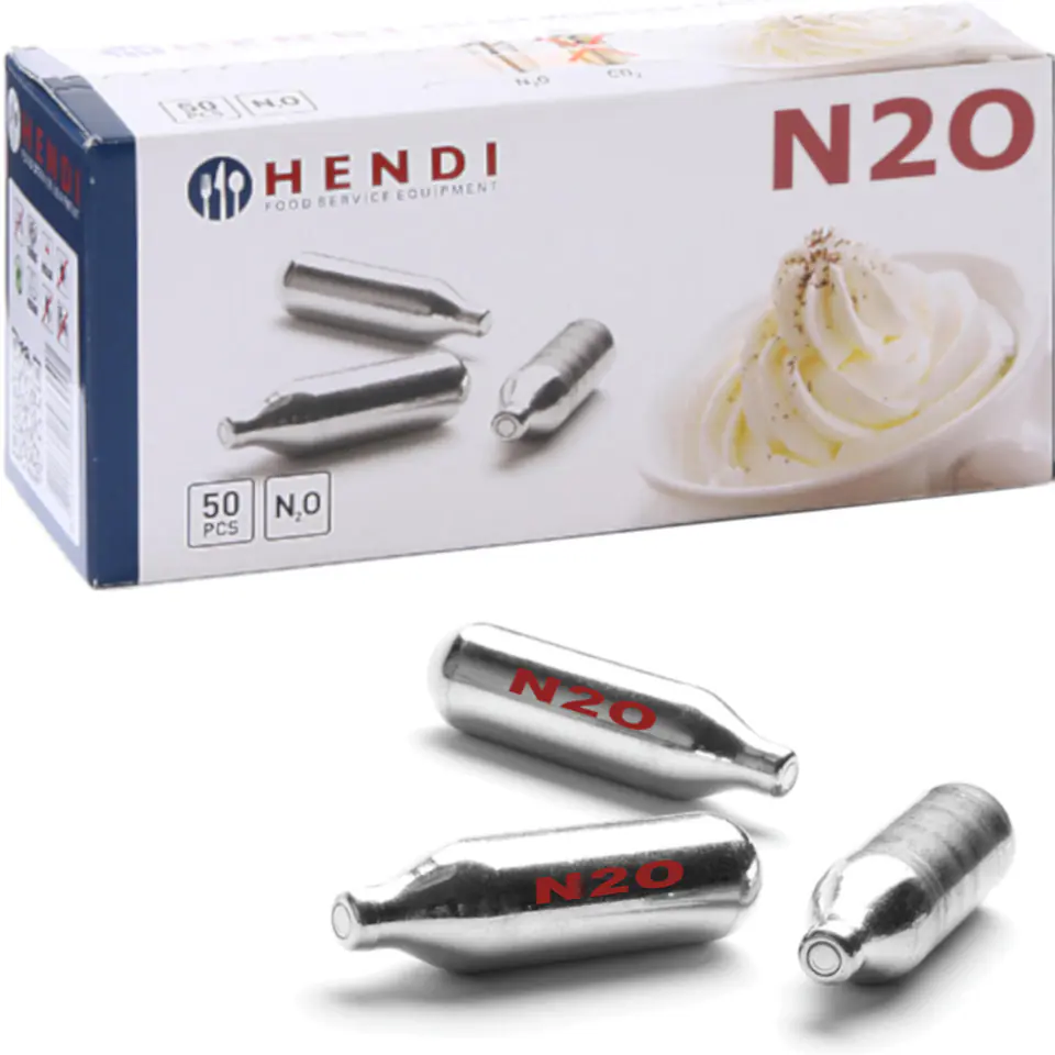 Siphon cartridges for whipped cream with N2O gas 50 pcs. Hendi 586907