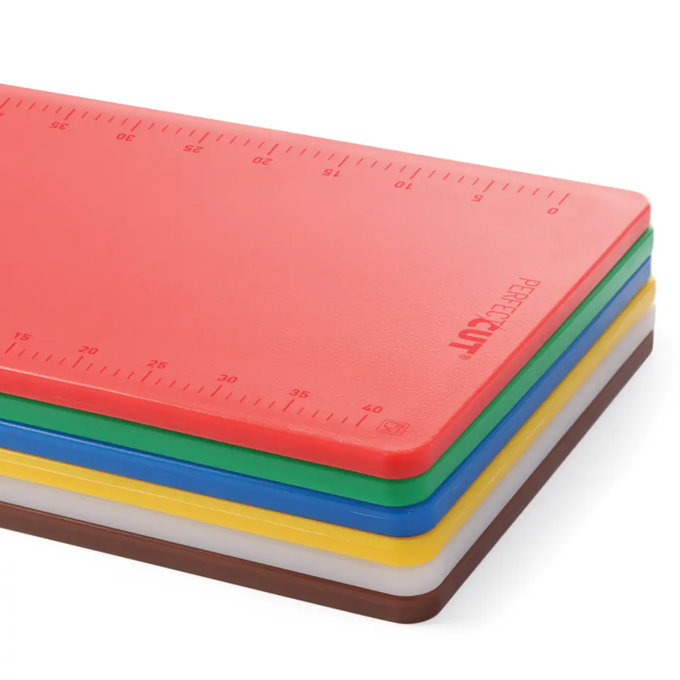 HACCP cutting board with Perfect Cut measuring tape white Hendi