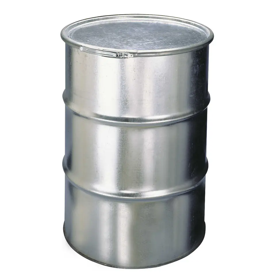 Galvanized metal barrel 200L removable lid Wasserman.eu