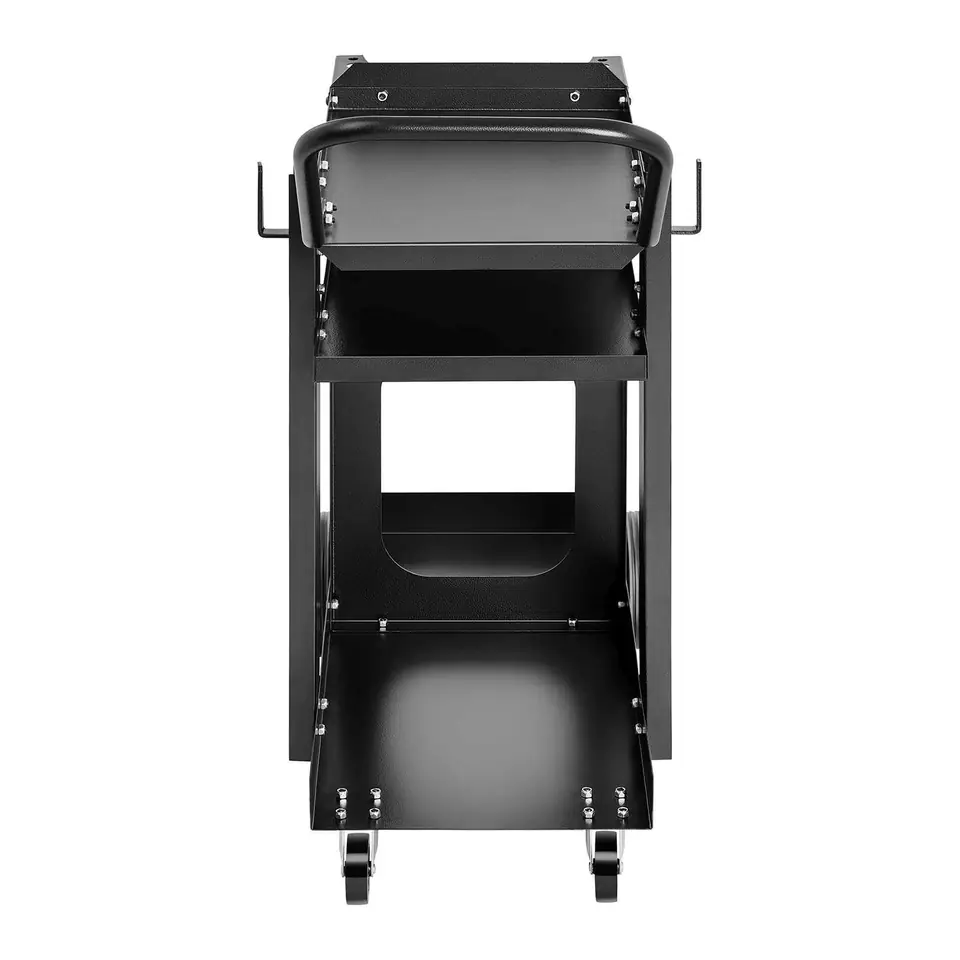 Straight steel welding trolley with 3 shelves load capacity up to 75kg ...