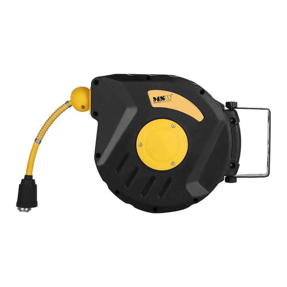 Reel automatic wall-mounted drum with pneumatic hose for