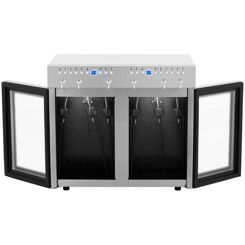 Dispenser wine dispenser with refrigerator 718C 6 bottles silver