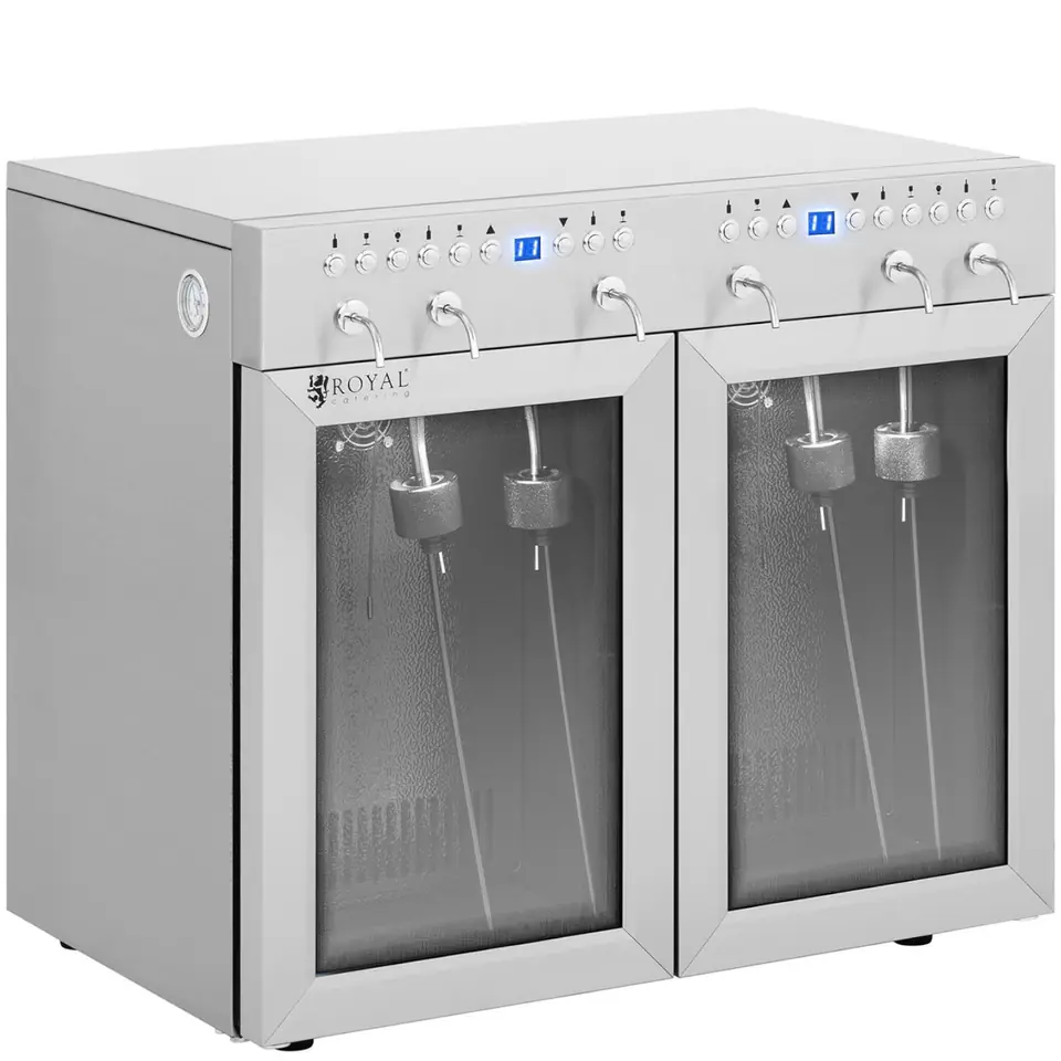 Dispenser wine dispenser with refrigerator 718C 6 bottles silver