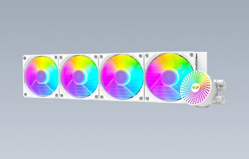 Chłodzenie wodne komputera ARGB Darkflash DC480 (biały)