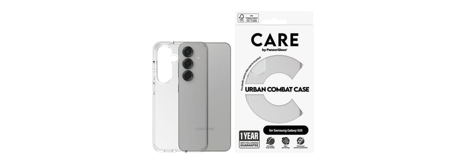 Etui CARE by PanzerGlass Flagship Urban  Combat do Samsung Galaxy S25+ przezroczysty