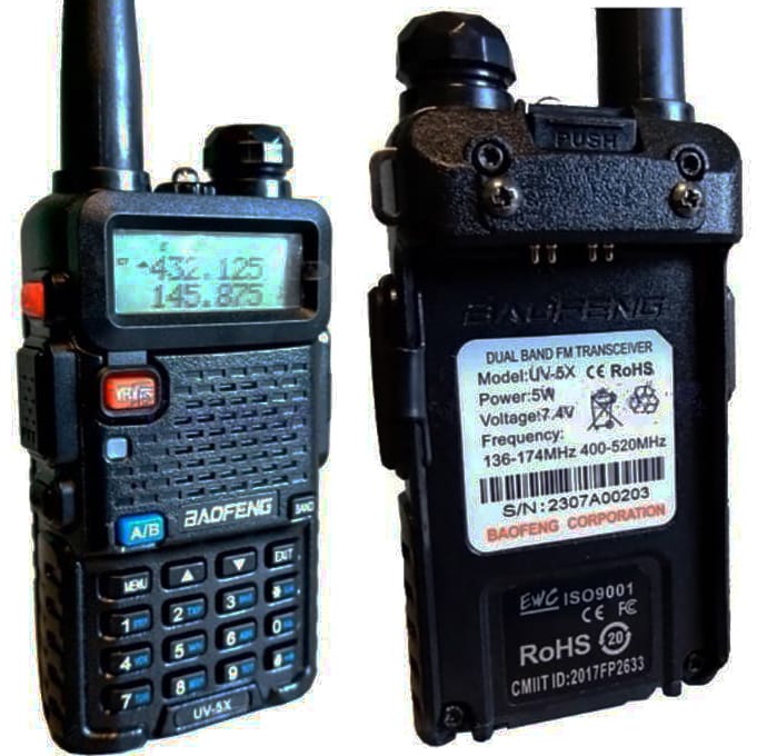 Radiotelefon Baofeng UV-5X dualband VHF UHF