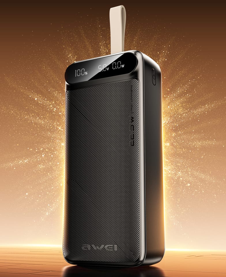 AWEI PowerBank PA-12 30000mAh 22.5W      czarny/black