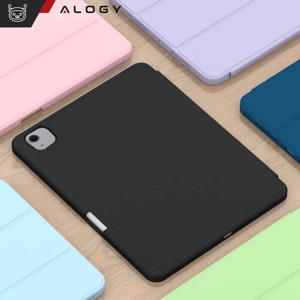 Etui ochronne z miejscem na rysik do Apple iPad Air 13" 2024/2025, iPad Pro 12.9" 2018-2022 Alogy Book Cover Case obudowa na tablet Czarne