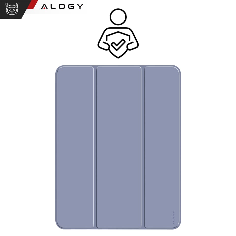Etui ochronne z rysikiem do Apple iPad Air 13" 2024/2025, iPad Pro 12.9" 2018-2022 obudowa na tablet Fioletowe