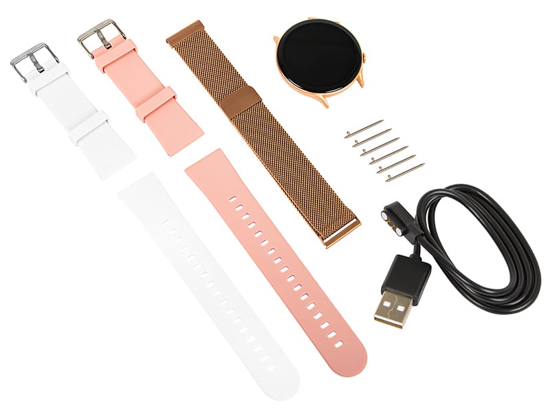 Smartwatch Blow X19 złoty. Bransoleta i dwa paski.