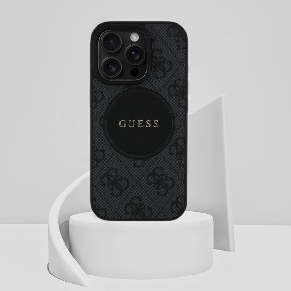 Etui Guess 4G Circle Classic Logo MagSafe do iPhone 16 Pro Max czarny