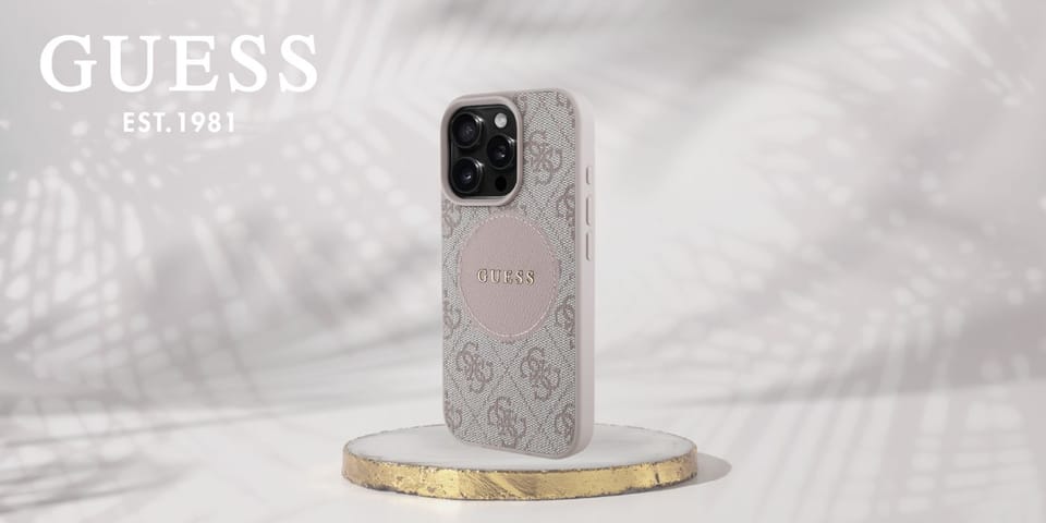 Etui Guess 4G Circle Classic Logo        MagSafe do iPhone 16 Pro różowy
