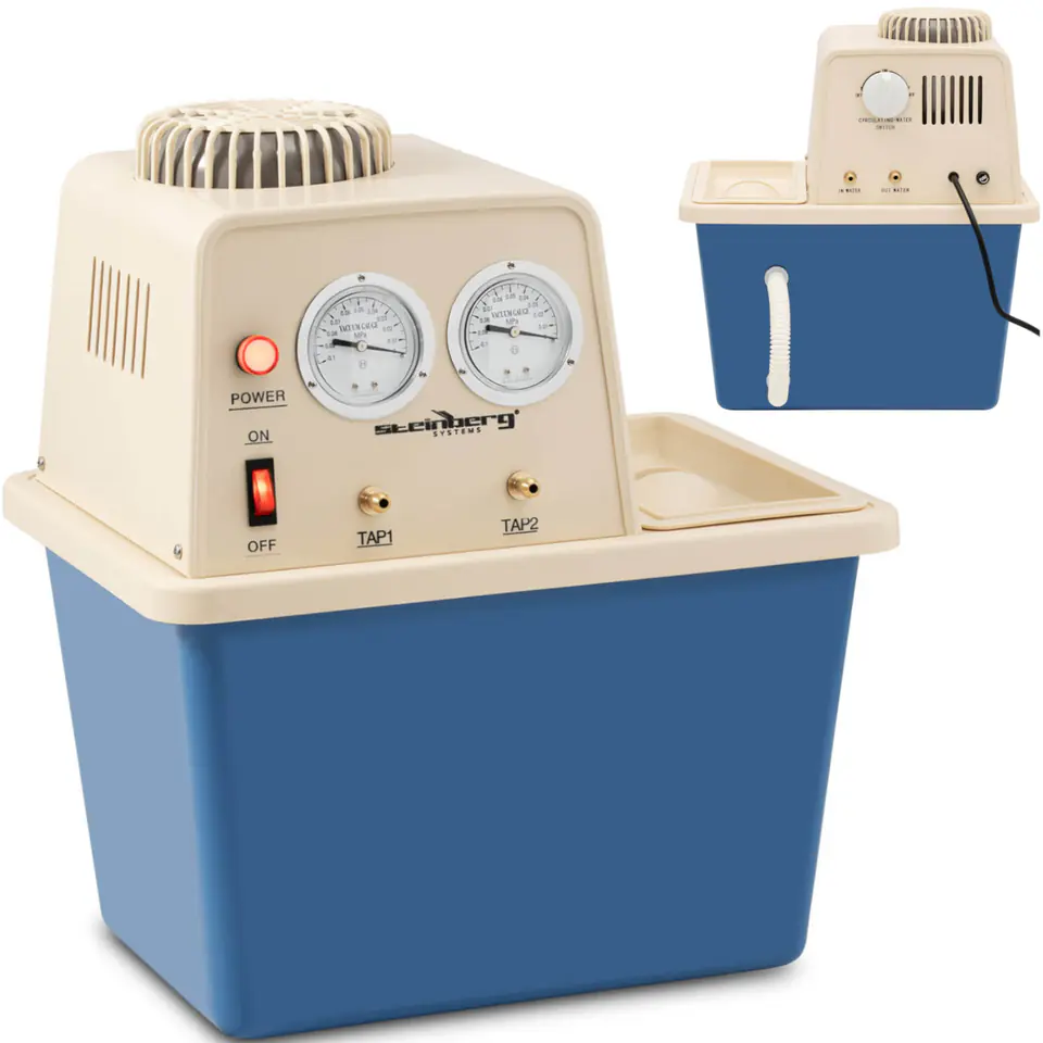 Laboratory vacuum pump with water circulation 2 valves pressure gauges 15 l 180 W Wasserman.eu