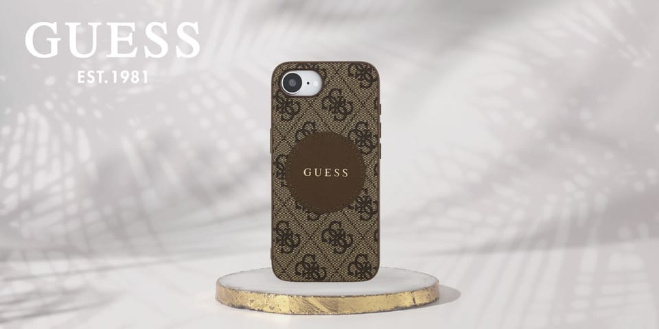 Etui Guess 4G Circle Classic Logo        MagSafe do iPhone 16e brązowy