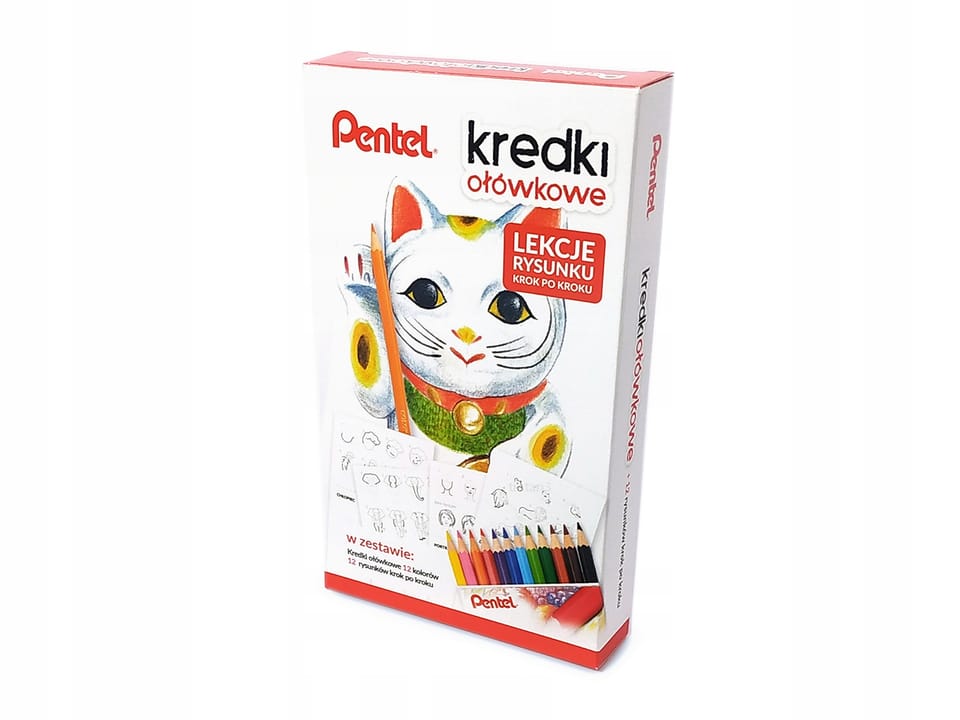 Kredki ołówkowe PENTEL 12 kolorów CB8-12